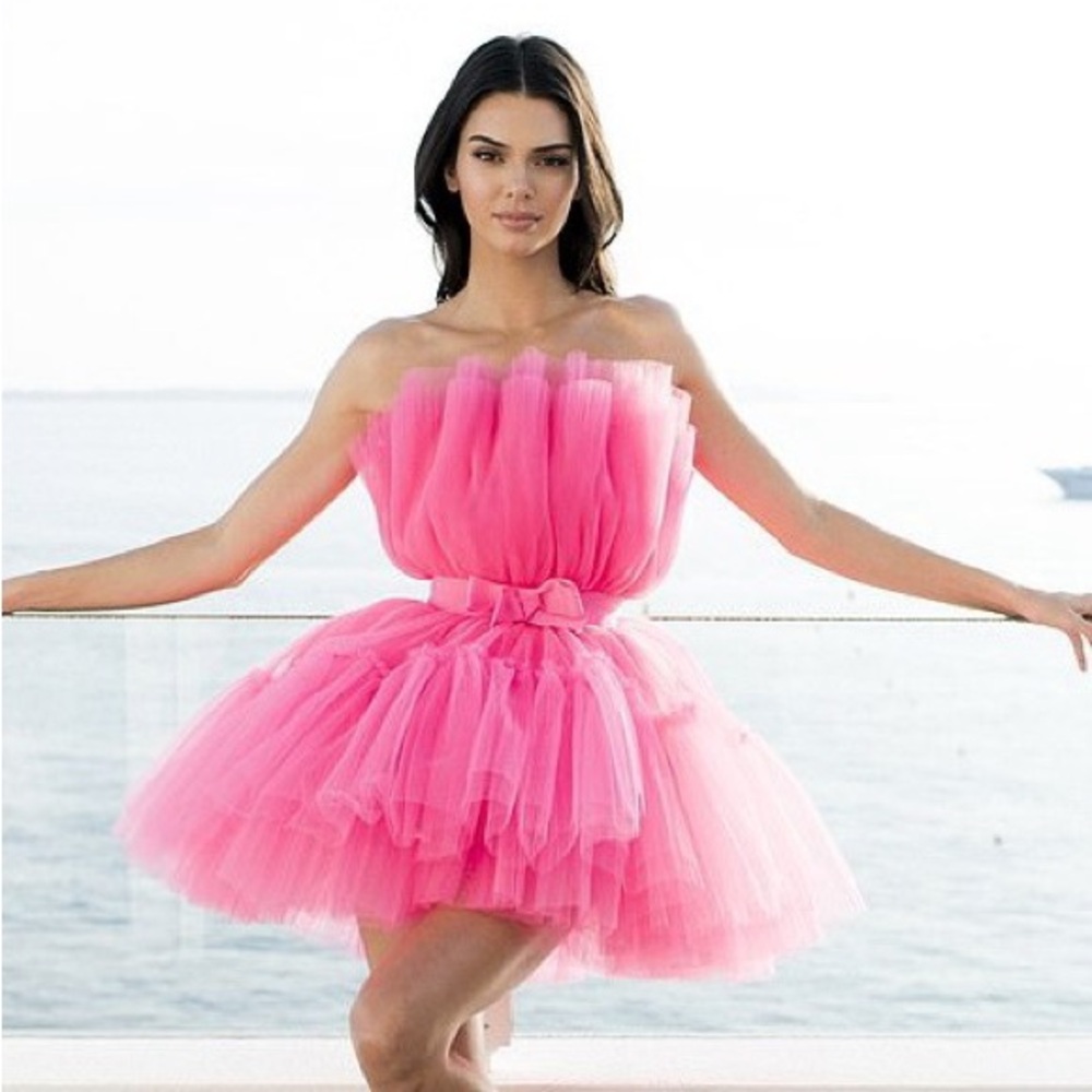NWT Kendall Jenner, Giambattista Valli x H&M collection. Hot pink Tulle dress